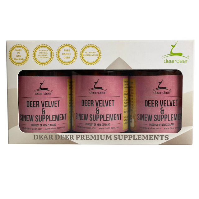 Dear Deer Velvet & Sinew Dog Supplement Set (3 bottles)
