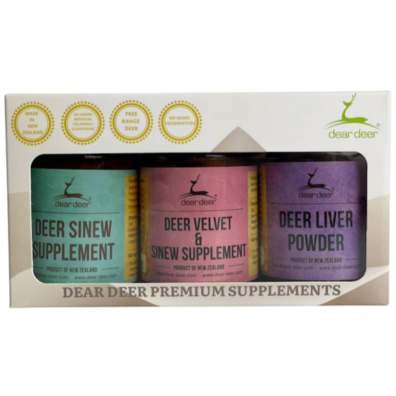 "Dear Deer Dog Supplement Set (Velvet Sinew Supplement, Sinew Supplement, Liver Powder)"