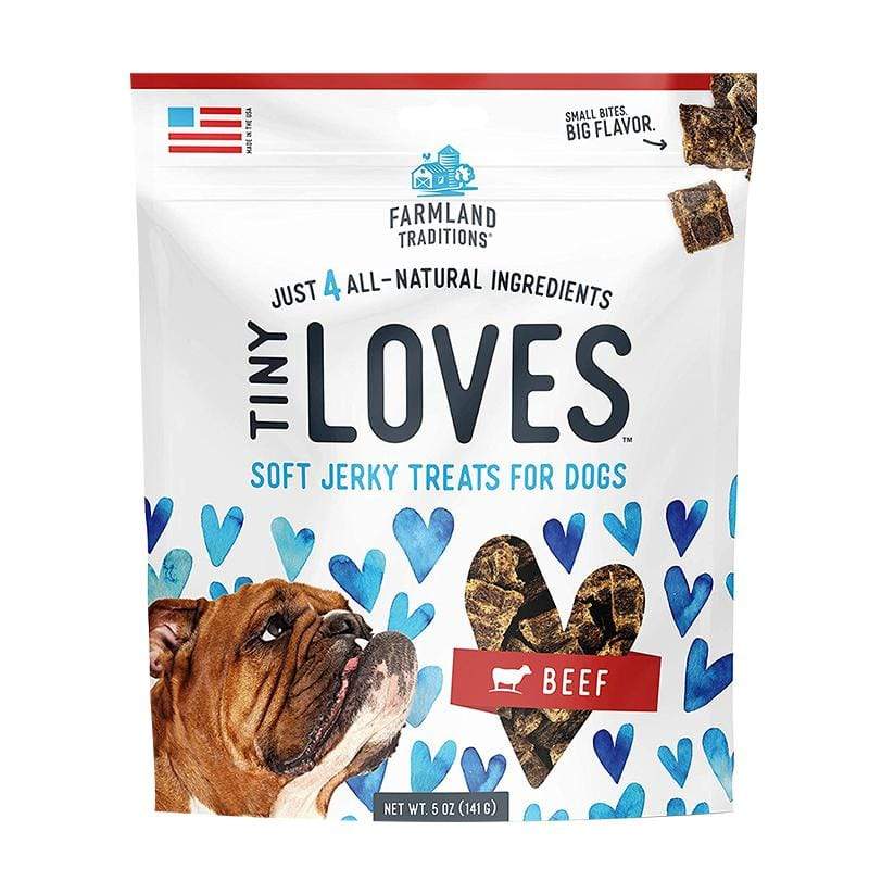 Farmland Traditions Tiny Loves Beef Soft Jerky Dog Treats 5oz (Exp 20 Apr 2022)