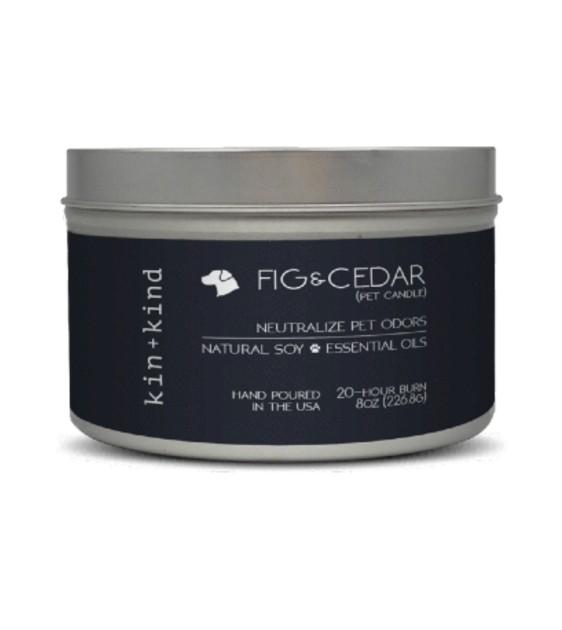 Kin+Kind Pet Odour Neutralising Fig & Cedar Candle 8oz