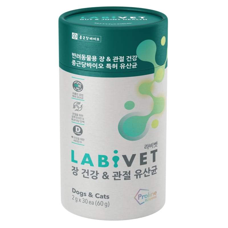 Labivet Joint & Gut Health Probiotics Dog & Cat Supplement 60g (Exp Jan 24)