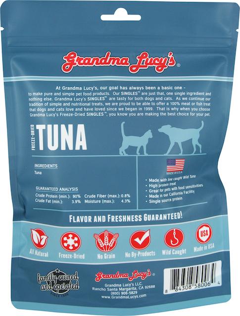 Grandma Lucy??s Singles Freeze Dried Tuna Cat & Dog Treats 2oz