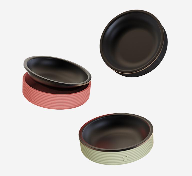 Zee.Cat Duo Cat Bowl (Olive)